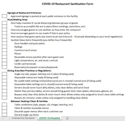 COVID-19衛生檢查表