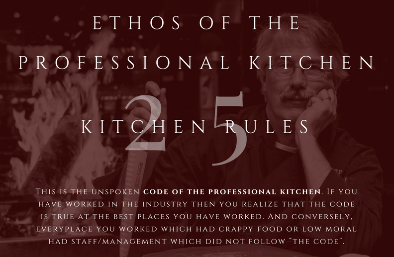 25專業廚房規則信息圖